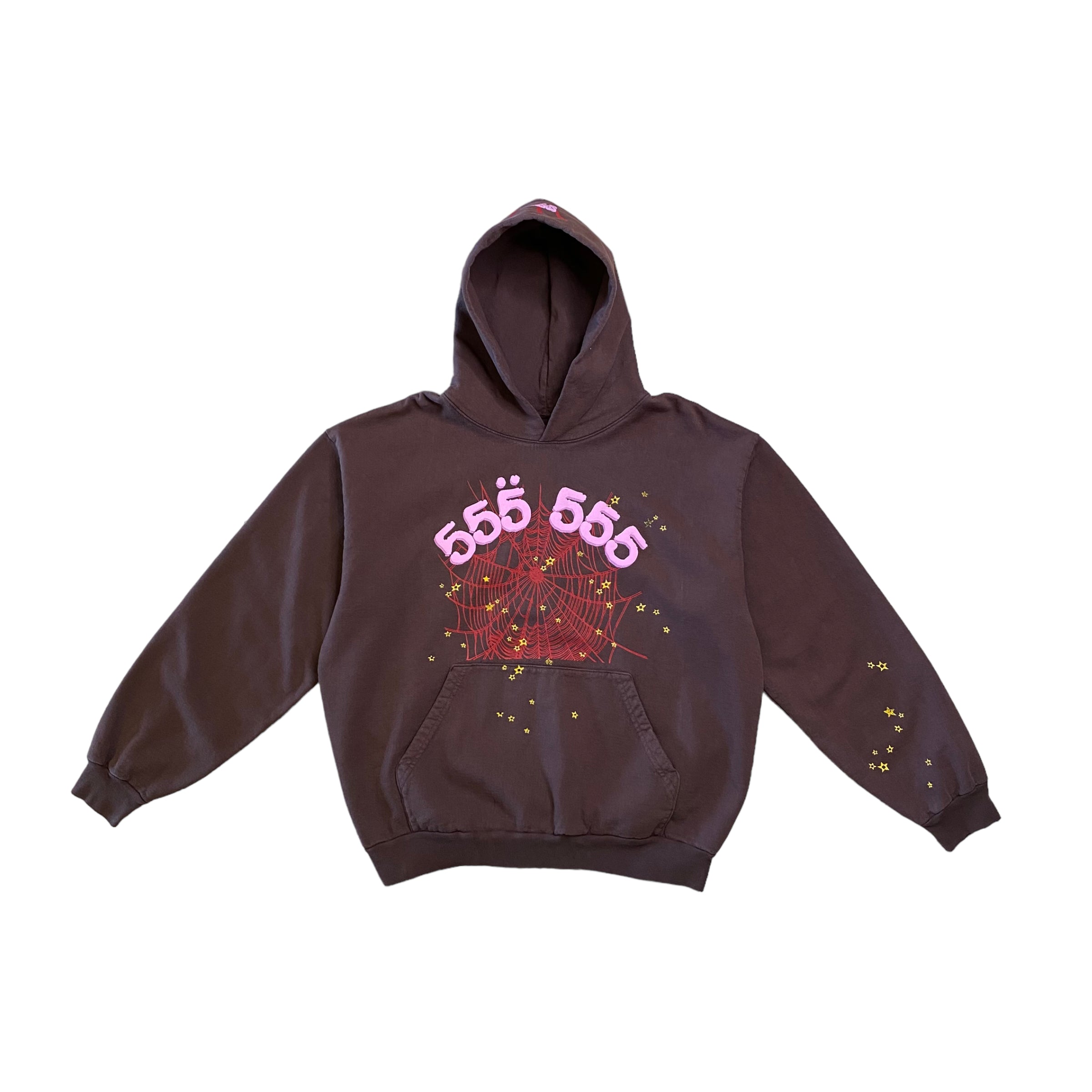 SP5DER Angel Number Hoodie (Brown)